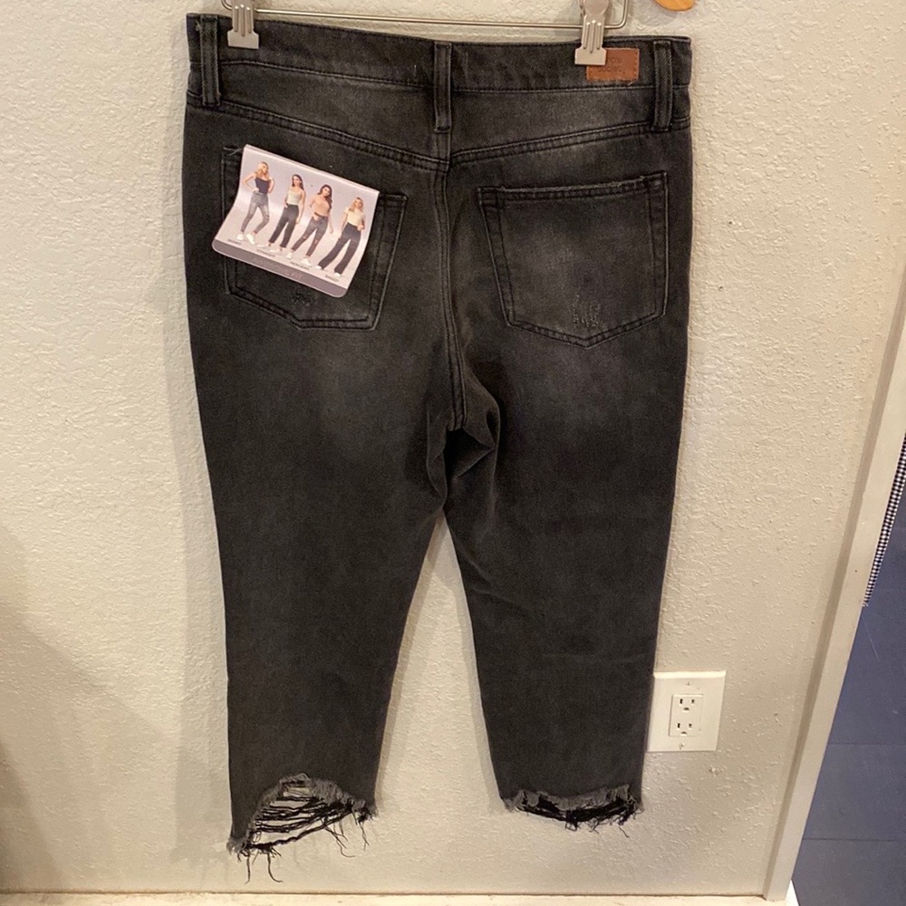 Black Super Hi-Rise Straight Jeans